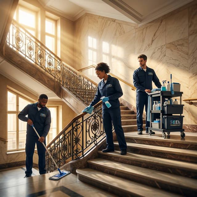 Treppenhauspflege im Einsatz von SEEL Transport & Reinigung in Berlin